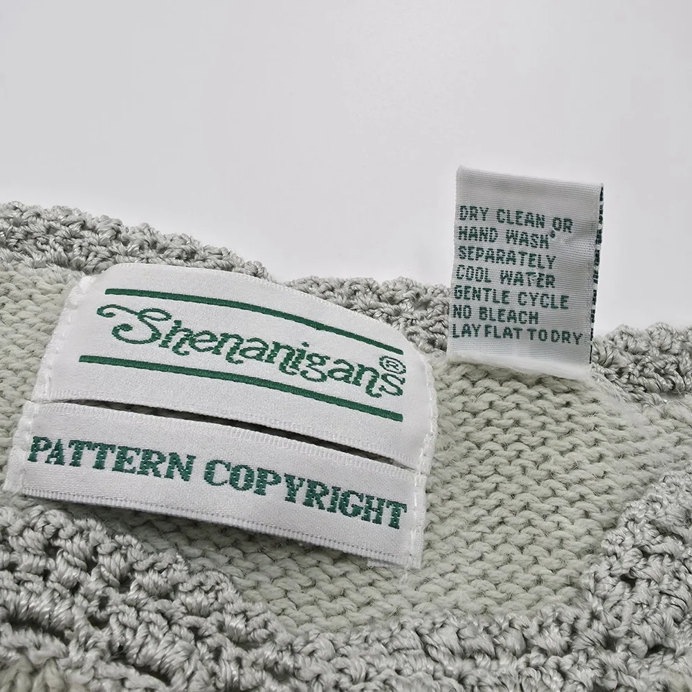 Vintage Streanigans Embroidered Sweater Womens M Sage Cottagecore Fairycore